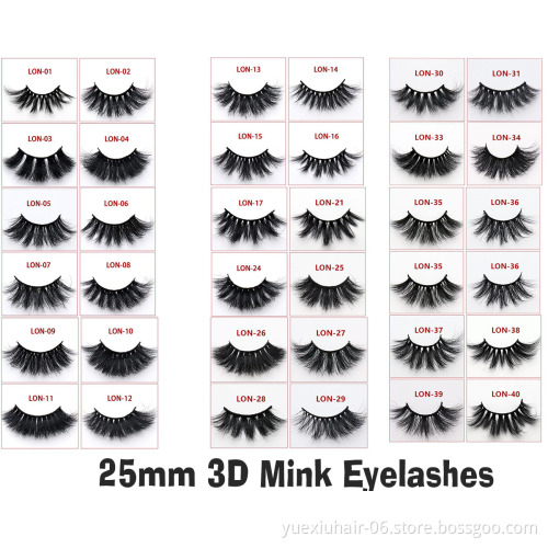 Professional New cheap wholesale High Quality Own Brand Private Label 100% Real 3D 5D 18-25mm Mink Eyelashes extension vendor